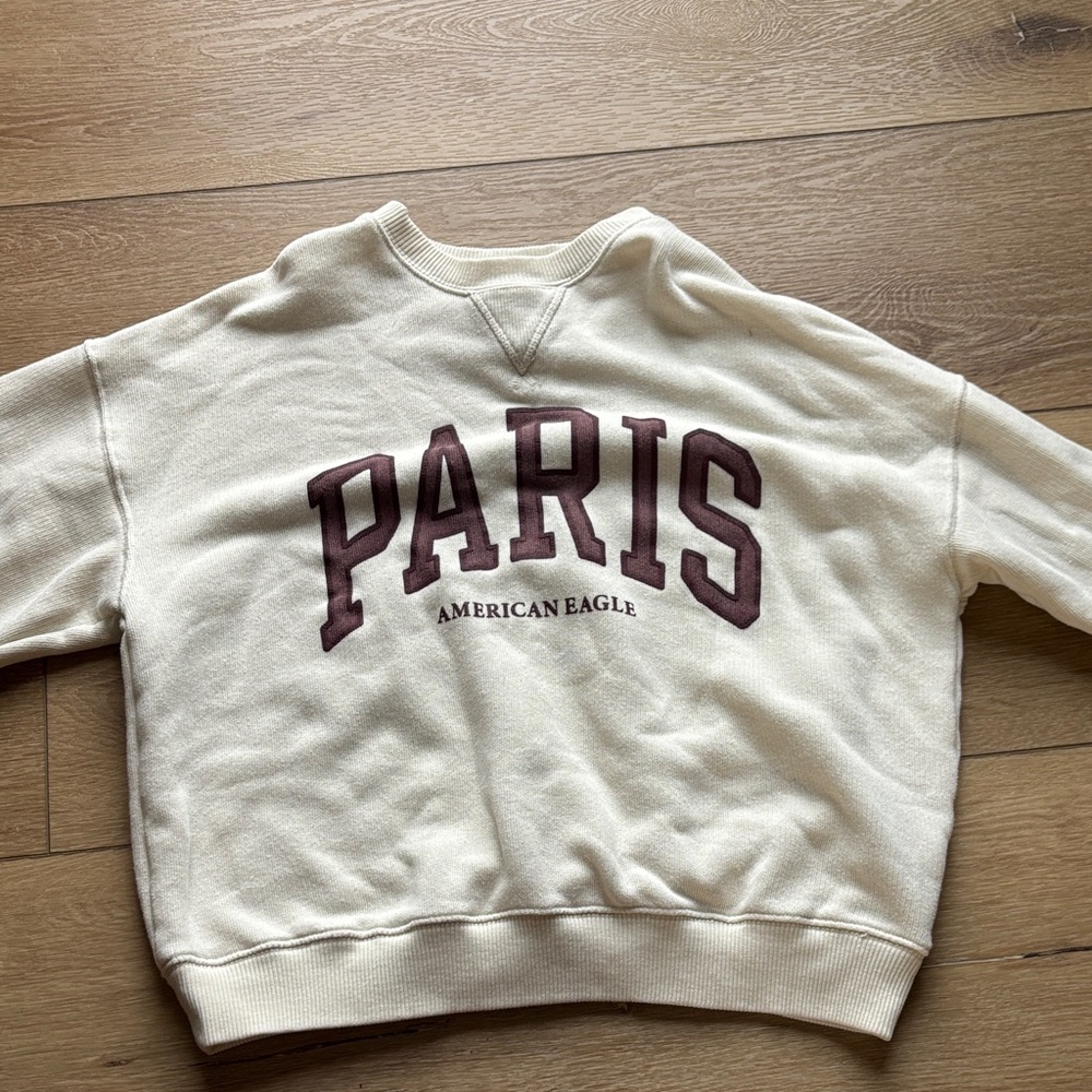American Eagle Cream Knit Sweater